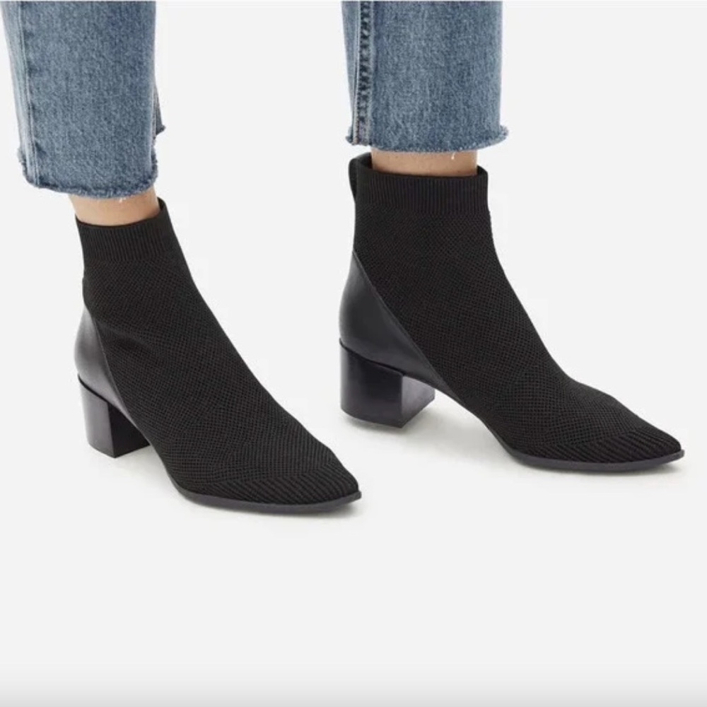 Everlane The Boss Boot in ReKnit Black Women’s Size 7.5